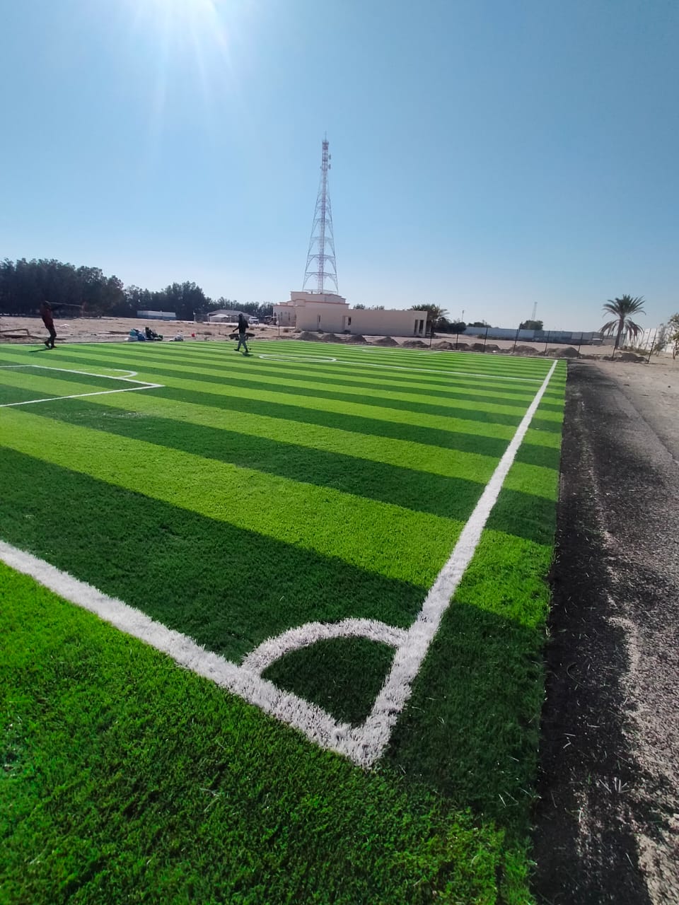 Football Field Corner Detail by TurfVilla Dubai