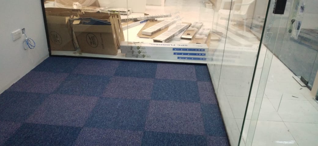 Commercial Carpet Tile Finish by TurfVilla Dubai