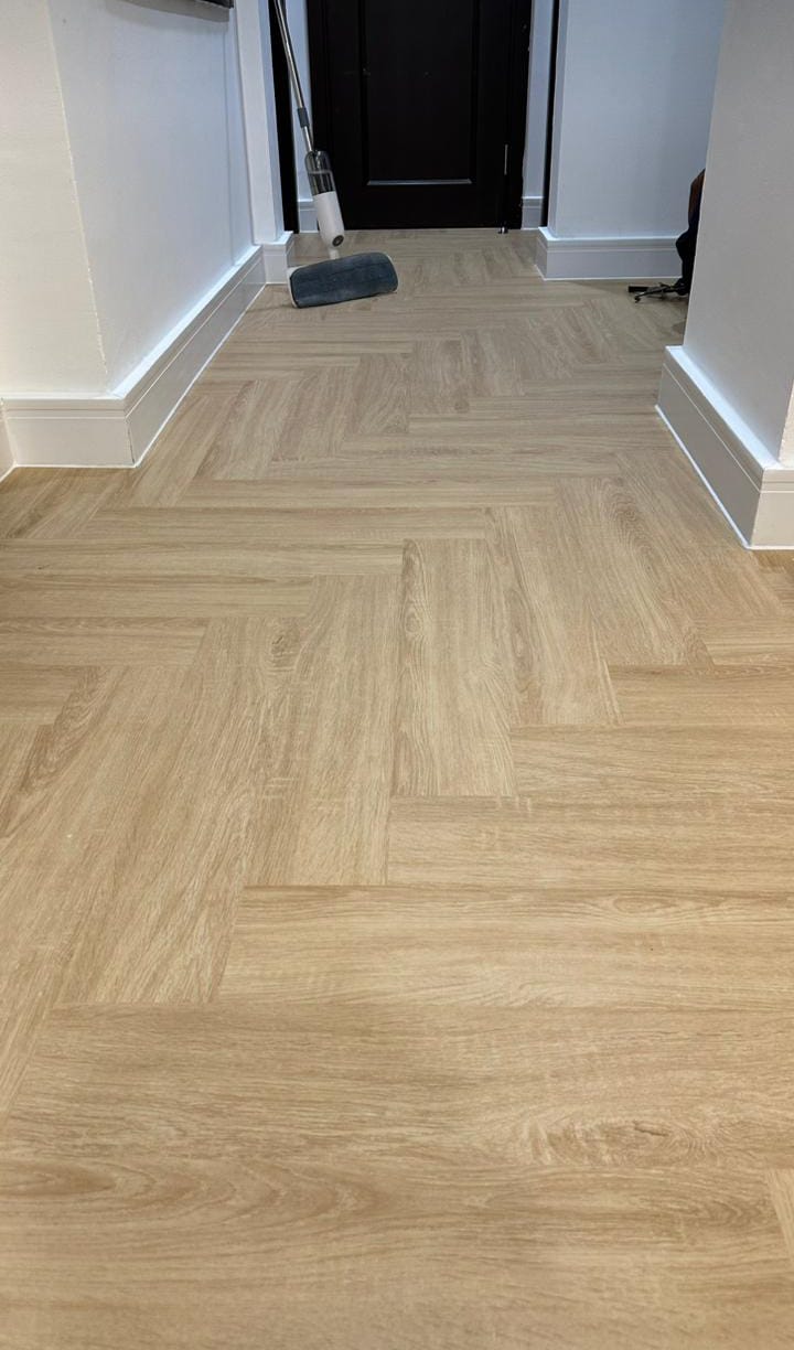Herringbone Wood Finish by TurfVilla Dubai
